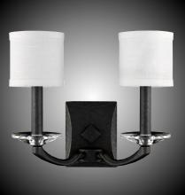  WS5482-35S-36G-ST-GL - 2 Light Kensington Wall Sconce with Shades